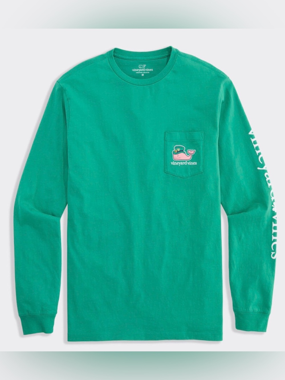 Vineyard Vines St. Patrick's Day Whale Long-Sleeve Pocket Tee